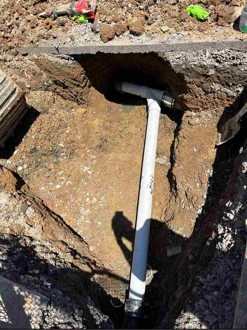 Sewer line excavation