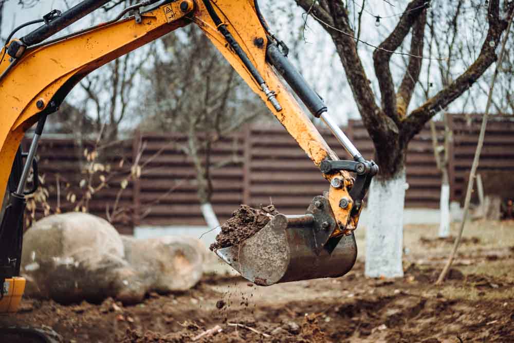 outdoor excavation in progress